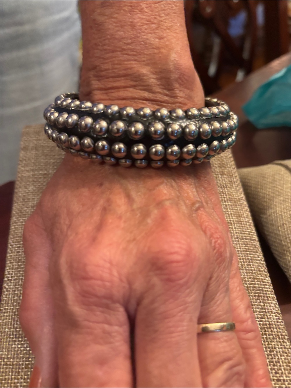 Silver-Tone Beaded Stackable Bracelet - Women's Jewelry